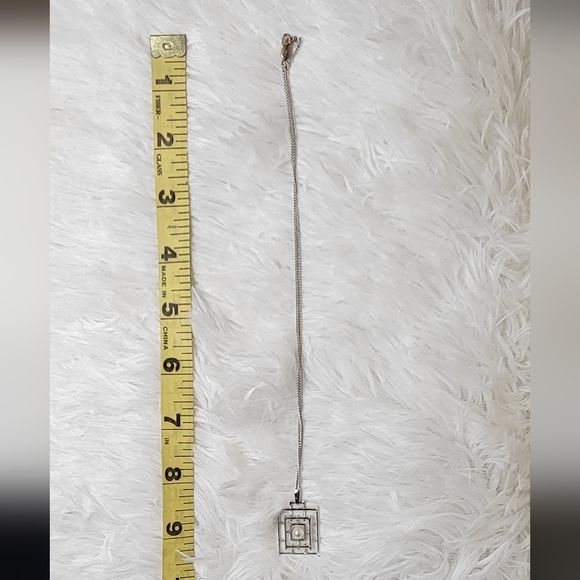 Mikimoto vtg sterling silver Pendant necklace mid century modern - Picture 5 of 6